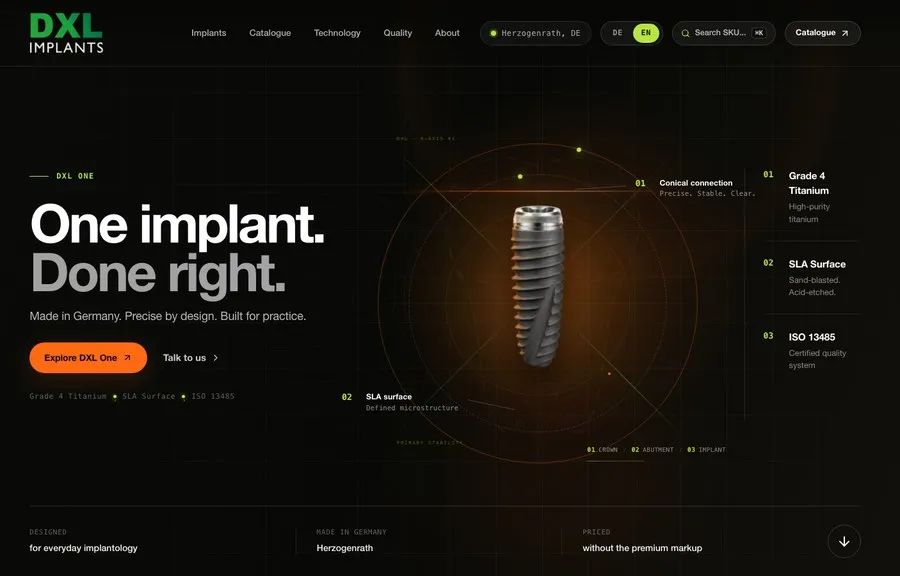 DXL Implants Germany — website