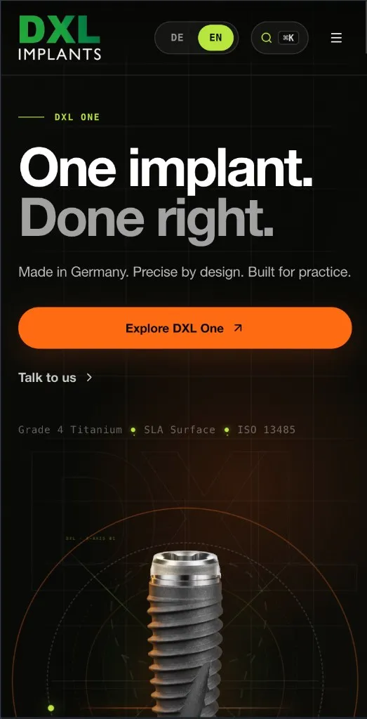 DXL Implants Germany — mobile
