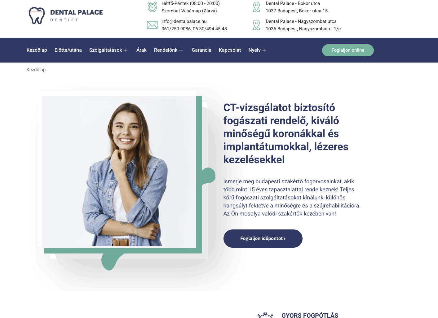 Dental Palace HU - Multilingual Dental Website